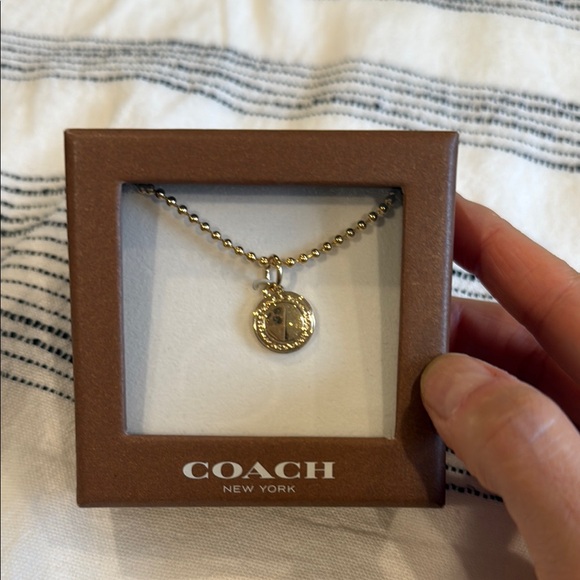 Coach Gold Statement Necklace - Picture 1 of 4